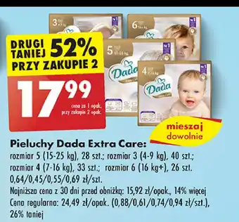 Biedronka Pieluszki dla dzieci maxi Dada Extra Care oferta