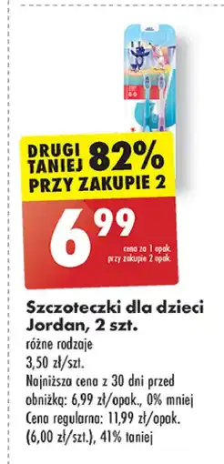 Biedronka Szczoteczka do zębów 6-9 lat soft Jordan Step By oferta