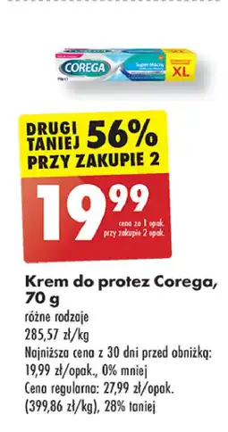Biedronka Krem mocujący do protez delikatnie miętowy Corega Super Mocny oferta