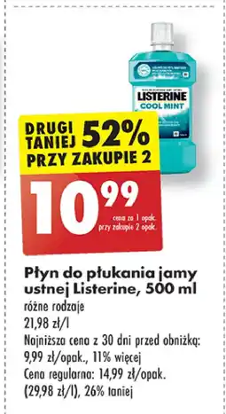 Biedronka Płyn do płukania ust Listerine Cool Mint oferta