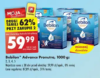 Biedronka Mleko 4 Bebilon Advance Pronutra oferta