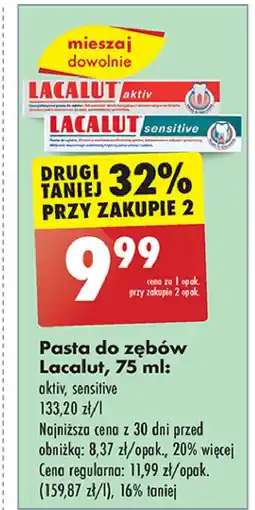 Biedronka Pasta do zębow Lacalut Sensitive oferta