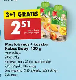 Biedronka Mus jabłko-mango-marchew Kubuś Baby oferta