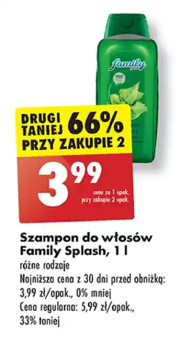 Biedronka Szampon z pokrzywą Family Splash oferta