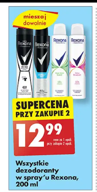 Biedronka Antyperspirant Rexona Men Cobalt Dry oferta