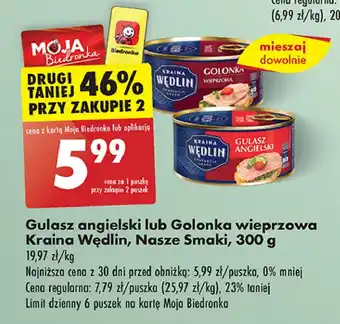 Biedronka Golonka wieprzowa Kraina Wędlin oferta