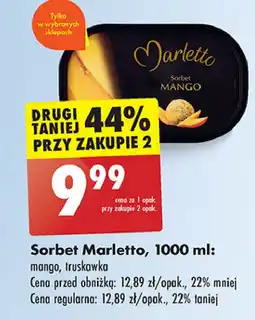 Biedronka Sorbet truskawkowy Marletto oferta