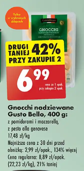 Biedronka Gnocchi nadziewane z pomidorami i mozzarellą Gustobello oferta