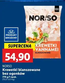 Lidl Krewetki blanszowane obrane Norso oferta
