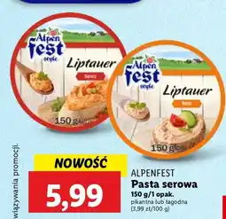 Lidl Pasta serowa łagodna Alpen Fest oferta