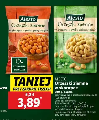 Lidl Orzeszki ziemne w cieście zielona cebulka Alesto oferta