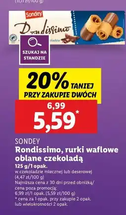 Lidl Herbatniki czekoladowe Sondey oferta