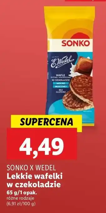 Lidl Wafle ryżowe w czekoladzie mlecznej Sonko oferta