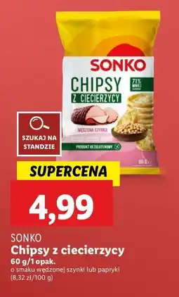 Lidl Chipsy z ciecierzycy paprykowe Sonko oferta
