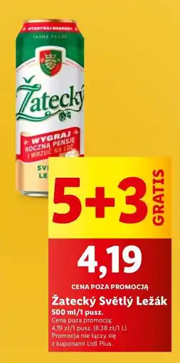 Lidl Piwo Zatecky Svetly Lezak oferta