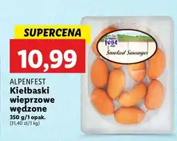 Lidl Kiełbaski wędzone wieprzowe Alpen Fest oferta