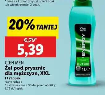 Lidl Żel pod prysznic i szampon energy Cien Men oferta