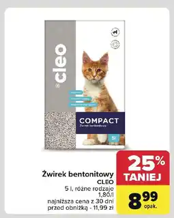 Carrefour Żwirek bentonitowy Cleo oferta