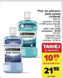 Carrefour Płyn do płukania ust Listerine Cool Mint oferta