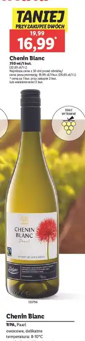 Lidl Wino Chenin Blanc Pearl oferta