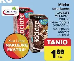 Carrefour Mleko truskawkowe Łaciate oferta