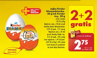 Biedronka Jajko z niespodzianką Kinder Joy oferta