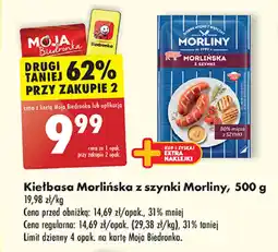 Biedronka Kiełbasa morlińska z szynki Morliny oferta