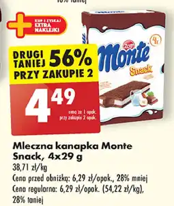 Biedronka Baton mleczny Zott Monte Snack oferta