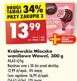 Biedronka Królewskie mleczko waniliowe Wawel Mleczko oferta