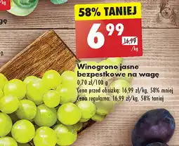 Biedronka Winogrono jasne bezpestkowe oferta