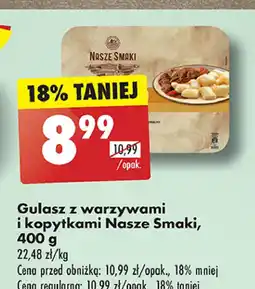 Biedronka Gulasz z warzywami i kopytkami Nasze Smaki oferta