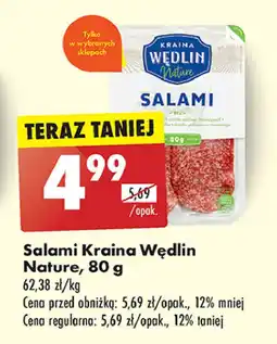 Biedronka Salami Kraina Wędlin Nature oferta