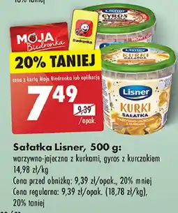 Biedronka Sałatka warzywno-jajeczna z kurkami Lisner oferta