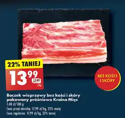 Biedronka Boczek wieprzowy bez żeber i skóry Kraina Mięsa oferta