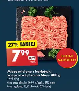 Biedronka Mięso mielone z karkówki wieprzowej Kraina Mięs oferta