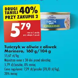 Biedronka Tuńczyk w oliwie z oliwek Marinero oferta