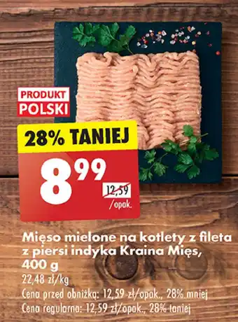 Biedronka Mięso na kotlety z fileta piersi indyka Kraina Mięs oferta