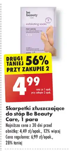 Biedronka Skarpetki złuszczające do stóp Be Beauty Care oferta