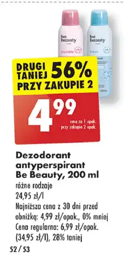 Biedronka Dezodorant invisible Be Beauty Care oferta