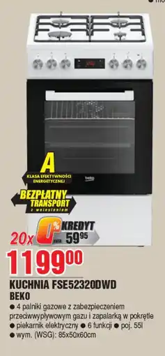 Kuchnia fse 52320 dwd Beko
