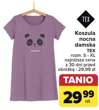 Carrefour Koszula nocna damska rozm. s-xl Tex oferta