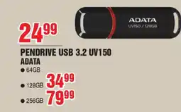 E.Leclerc Pendrive uv150 256usb 3.0 czarny Adata oferta