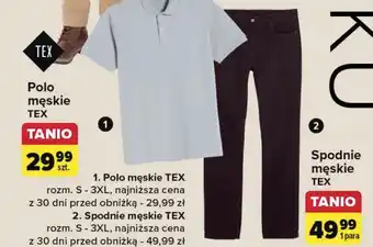 Carrefour Spodnie męskie s-3xl Tex oferta