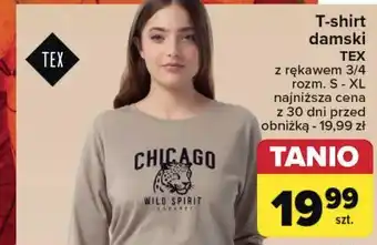 Carrefour T-shirt damski s-xl Tex oferta