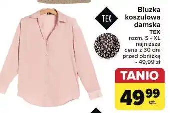 Carrefour Bluzka koszulowa damska rozm. s-xl Tex oferta