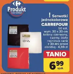 Carrefour Serwetki 30 x cm czerwone Carrefour oferta