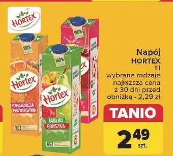 Carrefour Napój pomarańczowo-brzoskwiniowy Hortex oferta