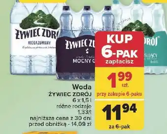 Carrefour Woda mocny gaz Żywiec Zdrój oferta