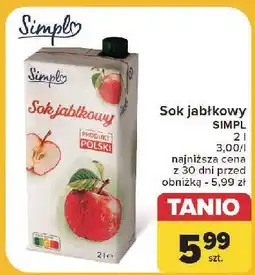 Carrefour Sok jabłkowy Simpl oferta