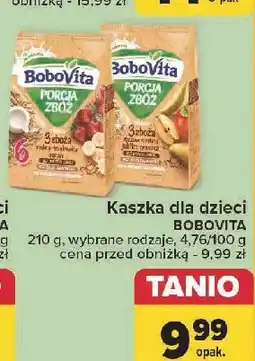 Carrefour Kaszka mleczna 3 zboża malina-truskawka-banan Bobovita Porcja Zbóż oferta